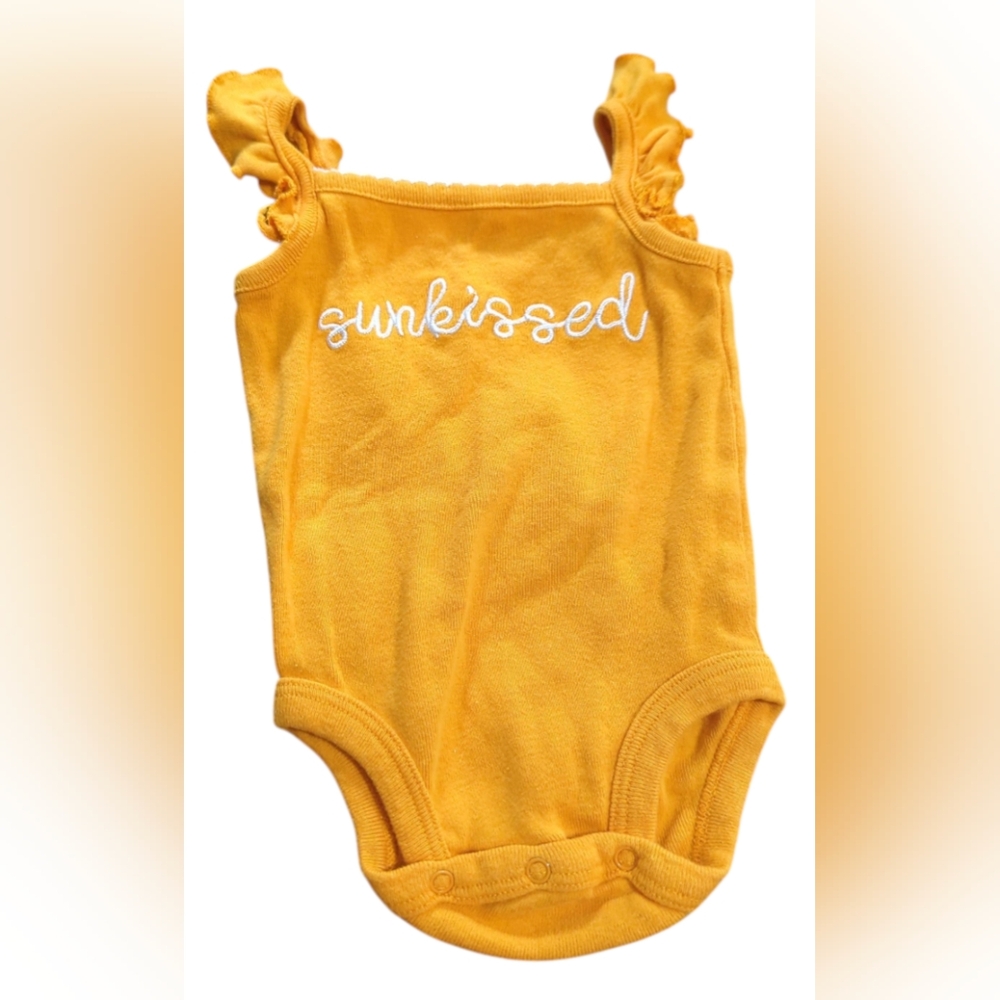 Koala Baby Orange Bodysuit Size 0-3 Months.